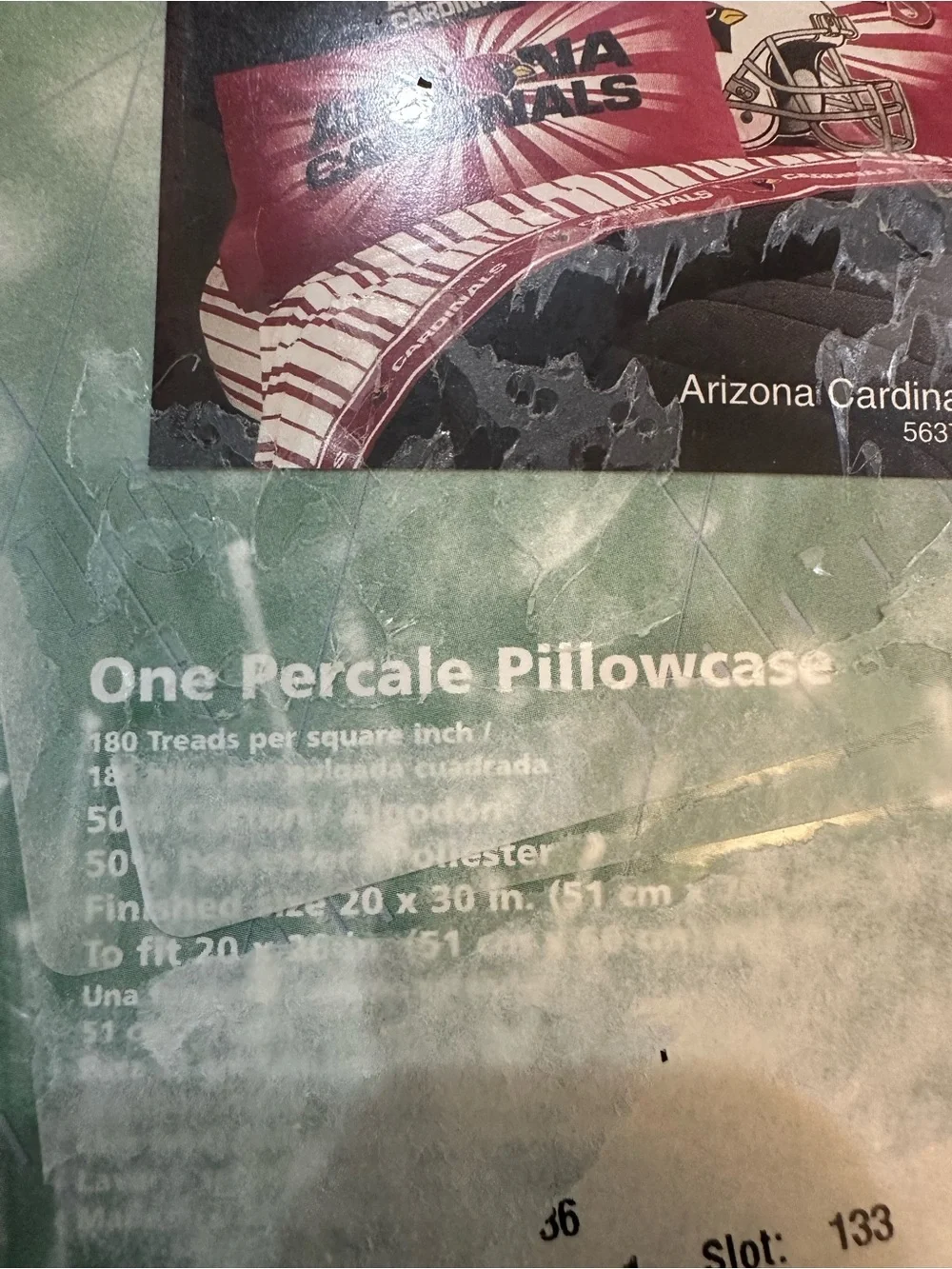 NFL Arizona Cardinals Red and White Pillowcase
